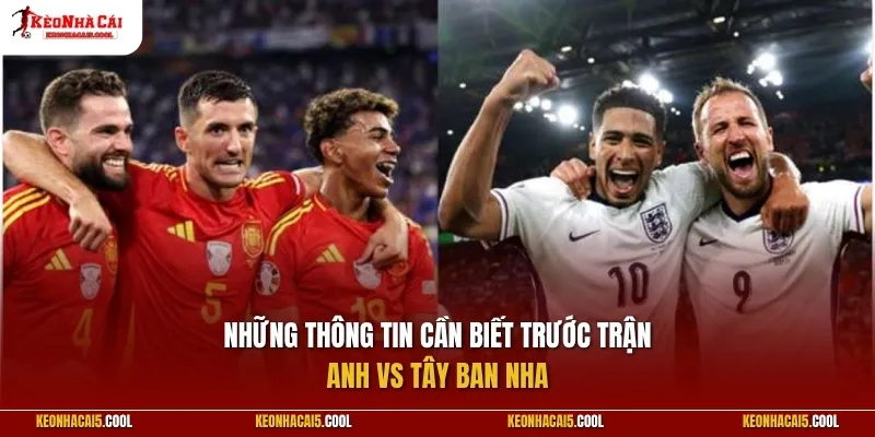 Những thông tin cần biết trước trận Anh vs Tây Ban Nha