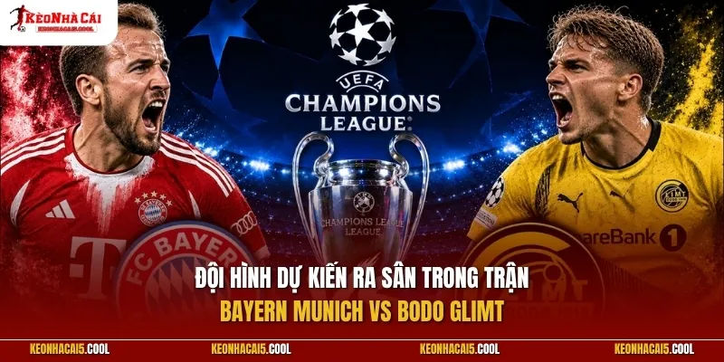 Đội hình dự kiến ra sân trong trận Bayern Munich vs Bodo Glimt